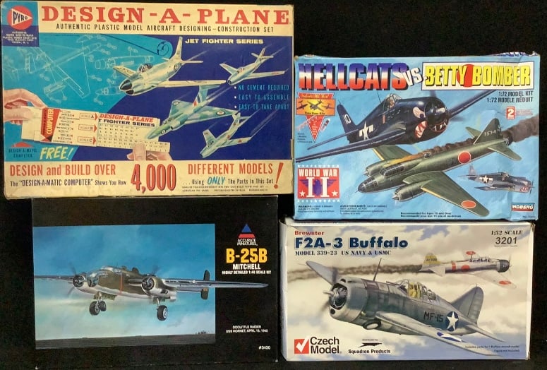 Pyro Design-A-Plane Construction Set #360 398 Accurate Miniatures B25B Mitchell #3430 Lindberg 1:72 (1 of 20)