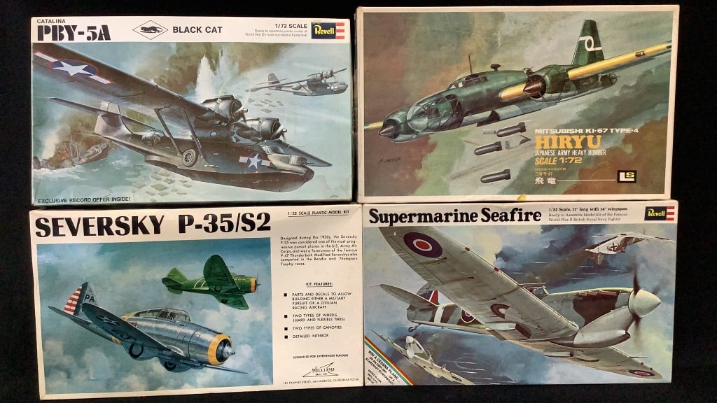 Revell 1:72 PBY-5A Black Cat #H-211:225 Williams Bros Seversky 1:32 P-35/S2 #32-135 LS 1:72 (1 of 16)
