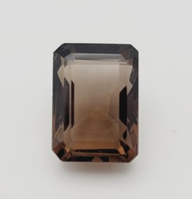 22 Carat Emerald Cut Smokey Quartz Gemstone Stone Weighs 4.4 Grams