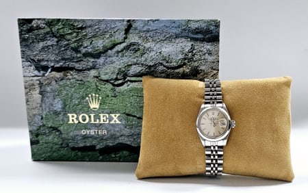 1970's Rolex Oyster Perpetual Date Just Wristwatch Engine turned