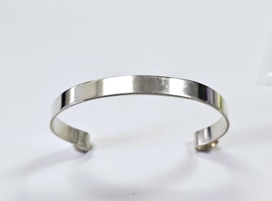 Sterling Silver Curled Edge Cuff Bracelet Bracelet weighs 9.2 Grams