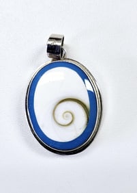Sterling Silver Shiva Eye Pendant Pendant weighs 4.9 Grams