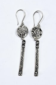 Billy Zeeman Sterling Silver Starfish Zen Earrings Earrings weigh 5.6 Grams