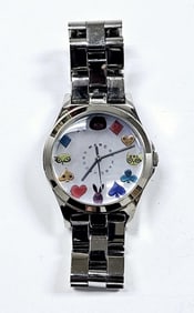 Marc Jacobs Silver Dial Woman's Watch Band measures 7" Watch not tested