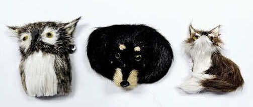 Genuine Fur Animal Brooches Genuine Fur Animal Brooches