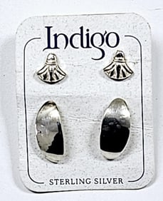 Sterling Silver Indigo Earrings Earrings weigh 5.3 Grams