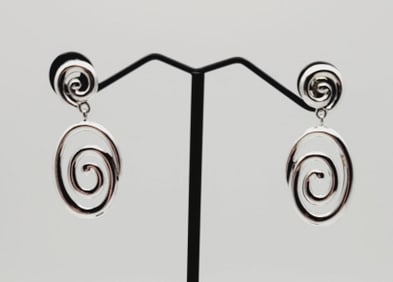 Ross Simmons Sterling Silver Swirl Earrings Earrings Weigh 9.8 Grams