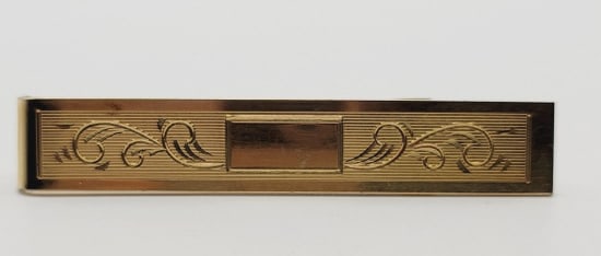 Anson 12K Gold Filled Engraved Tie Clip Clip Measures 2.5"  Clip Weighs 12.3 Grams