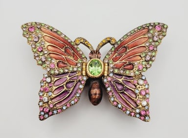 Two's Company Enamel Butterfly  Ring Box Two's Company Enamel Butterfly  Ring Box