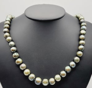 Honora Sterling Silver Iridescent Pearl Necklace Necklace Measures 22"  Necklace Weighs 77.8 Grams