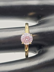 14K Gold Plated Pink Kunzite Ring Ring Weighs 2.2 Grams  Size 9