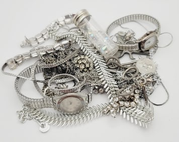Mystery Lot of Silver Tone Jewelry Watches are Not Tested What Will You Find?