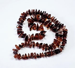 Natural Amber Chunk Necklace Necklace weighs 59.7 Grams Measures 26"