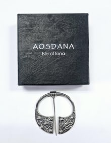 Asodana Sterling Silver Celtic Sash Pin Sash Pin weighs 28.6 Grams