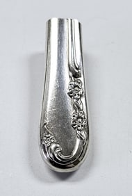 Vintage Sterling Plate Knife Boutonniere Bud Vase Pin weighs 18.0 Grams