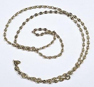 14K Yellow Gold Necklace Necklace weighs 17.4 Grams Measures 30"