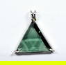 Sterling Green Quartz Star of David Pendant Pendant weighs 5.4 Grams
