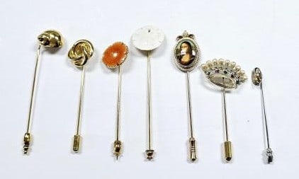 Collection of Stick Pins Including Crown Trifari Collection of Stick Pins Including Crown Trifari