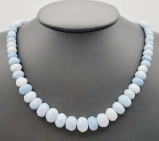Jay King Sterling Silver Blue Opal Necklace Necklace Measures 18.5"  Necklace Weighs 33.9 Grams