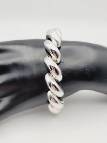 Vintage JCM Sterling Silver Link Bracelet Italy Bracelet Measures 7.5"  Bracelet Weighs 36 Grams