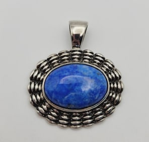 Esposito Sterling Lapis Lazuli Pendant Pendant Weighs 23.2 Grams
