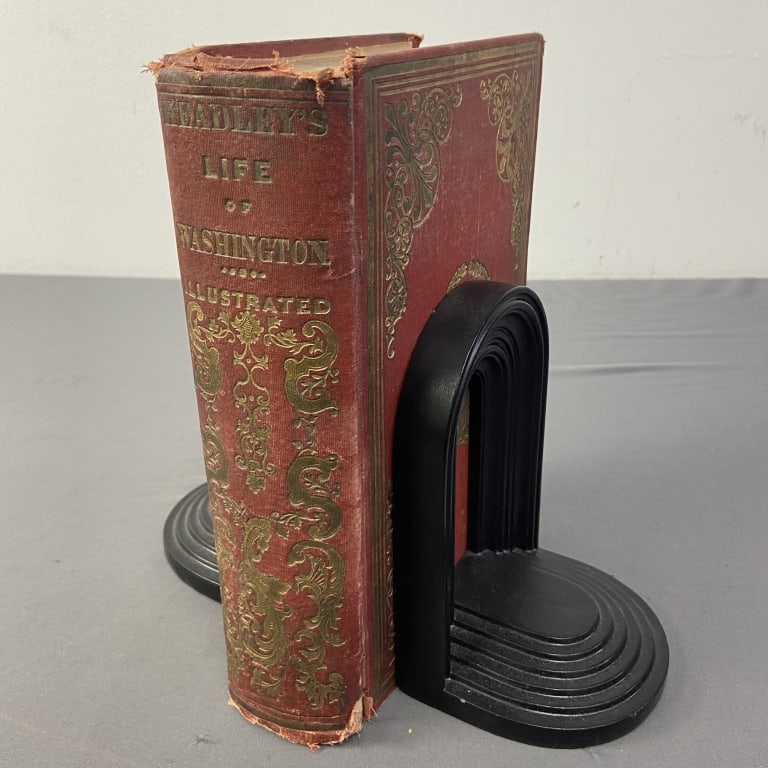 Headley's Life of George Washington 1864 19th Century book with red cloth and gold flash Victorian (1 of 8)