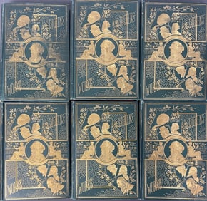 19th C Charles Dickens Book Set by Colliers Set of six books published by Collier's in the late