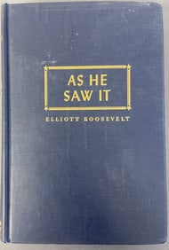 As He Saw It Book by Elliott Roosevelt First Ed. Franklin Delano Roosevelt biography As He Saw It by