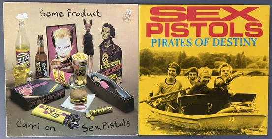 Sex Pistols Vinyl Records Set of Two Some Product Carri on Sex Pistols, Virgin Records VR 2