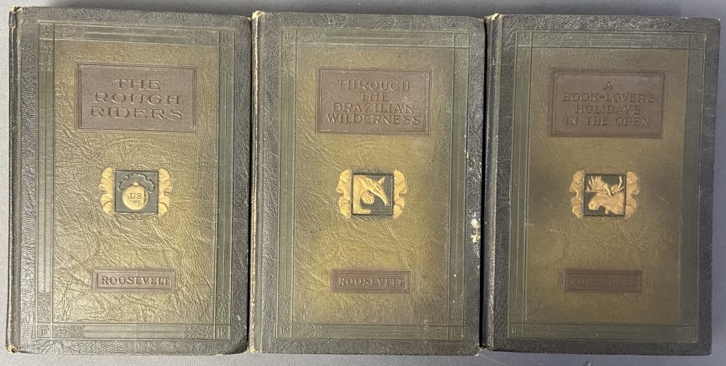Theodore Roosevelt Books 1924 Set of Three Three books by Theodore Roosevelt, published by Charles (1 of 12)