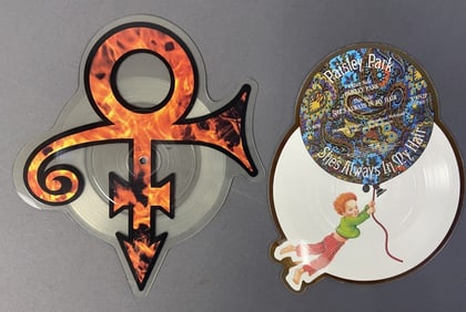 Prince Shaped Vinyl Picture Discs Set of Two Sexy MF b/w Strollin Warner Brothers W0123P,