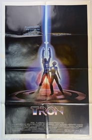 1982 Tron Theatrical One Sheet Movie Poster Poster measures 27"x 41"
