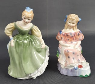 Royal Doulton English Bone China Figurines Fair Maiden 2211 Curly Locks HN 2049