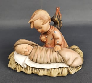 Vintage Goebel Hummel Figurine Candleholder Angelic sleep baby angel
