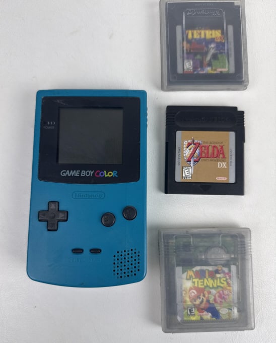 Nintendo Game Boy Color  3 Games Inc Tetris Zelda Mario (1 of 8)