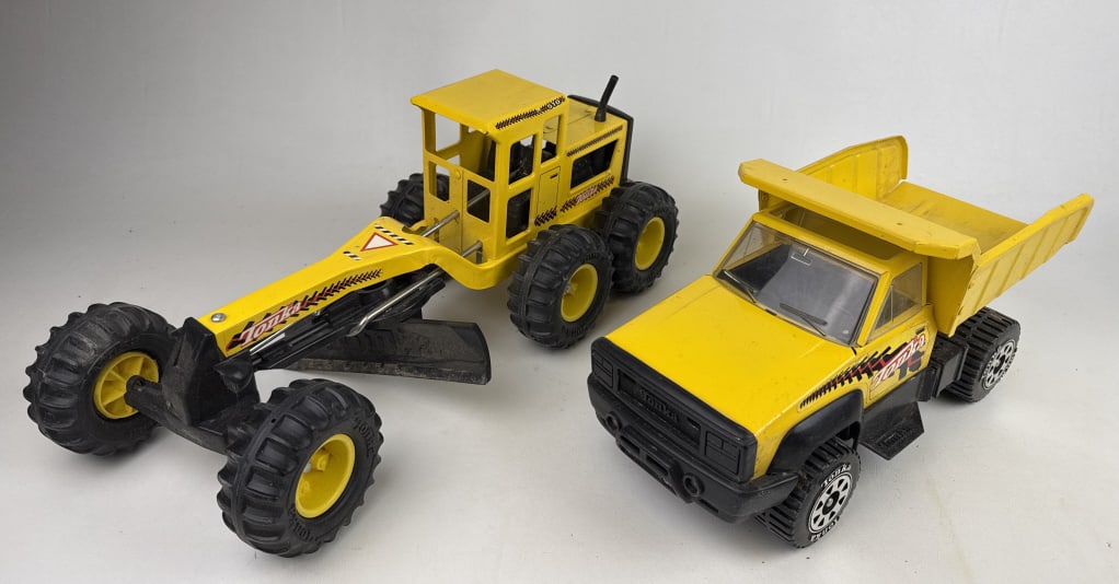 TONKA Metal Road Grater and Small Dump Truck Hasbro; (1 of 6)