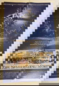The Never Ending Story Vintage Theatrical Poster One Sheet Movie Poster 27 x 41 inches in size.
