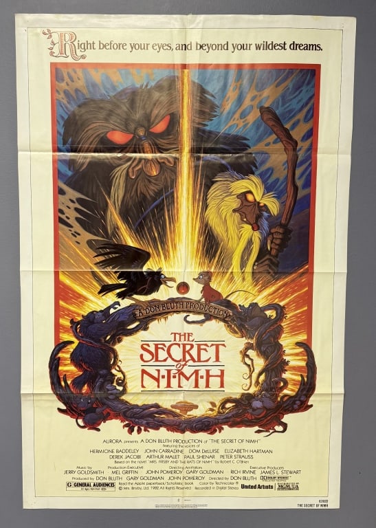 The Secret of Nimh Vintage Theatrical Poster One sheet movie Poster 27 x 41 inches in size. Folded, (1 of 9)