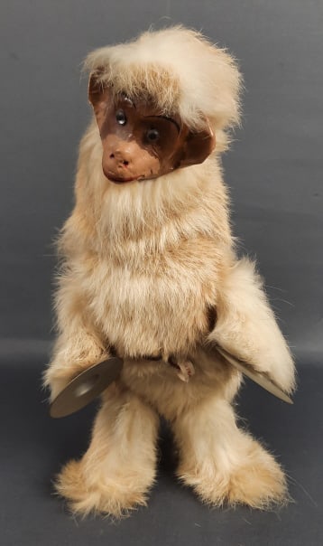 Vintage French Wind-Up Monkey Toy with Cymbals Works. Please see images for details regarding the (1 of 11)