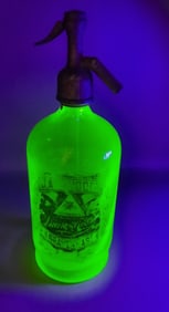 Antique Uranium Glass Seltzer Bottle Please see images for details regarding the condition.