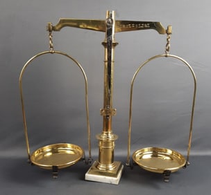 Antique Brass Scale Scratches, tarnishing present. Please see images for details regarding the