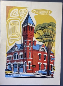 Milton Kemnitz Signed Lithograph 86/120 Lithograph measures 22"x30", signed in pencil on