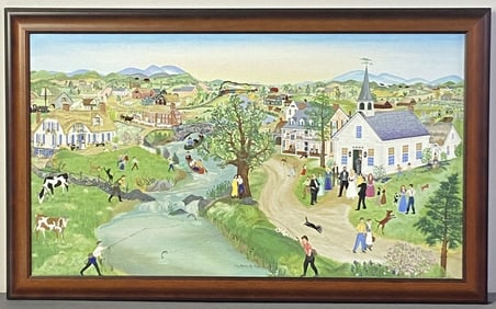 Will Moses Signed The River of Life Painting Oil Painting on canvas, signed and numbered