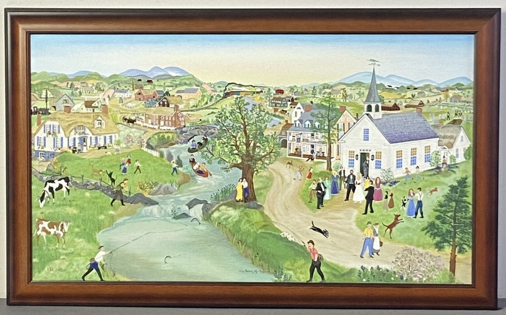 Will Moses Signed The River of Life Painting Oil Painting on canvas, signed and numbered (1 of 14)