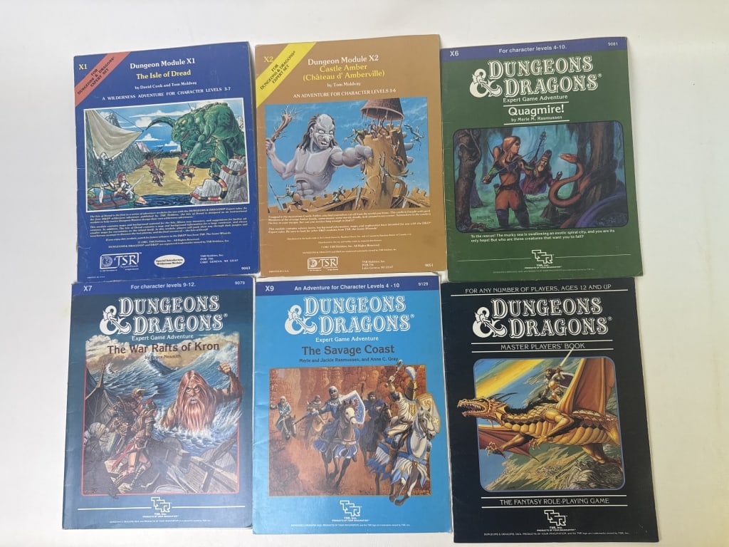 Vintage TSR Dungeons & Dragons Books Module Lot C1, X2 X6 X7 X9 Master Players Handbook. Some wear (1 of 20)