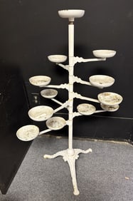 Vintage Victorian Cast Iron Planter 8 Arms Measures 41"
