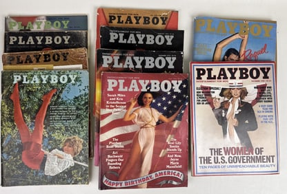 Vintage Playboy Magazine Lot From 60s 70s Lot of 10 Magazines With