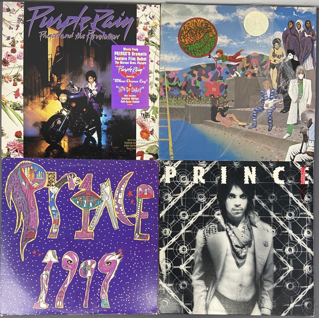 4 Prince Vinyl Albums 1999 Purple Rain 1999, Warner Brothers 23720-1 F, (1 of 9)