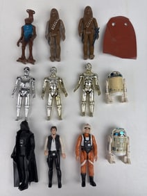 Vintage Kenner Star Wars Action Figure Lot of 11 Various levels of age/playwear see photos for