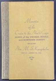 Memories of the Cruise to the North Cape Book 68 Travelogue book Memories of the z cruise to the